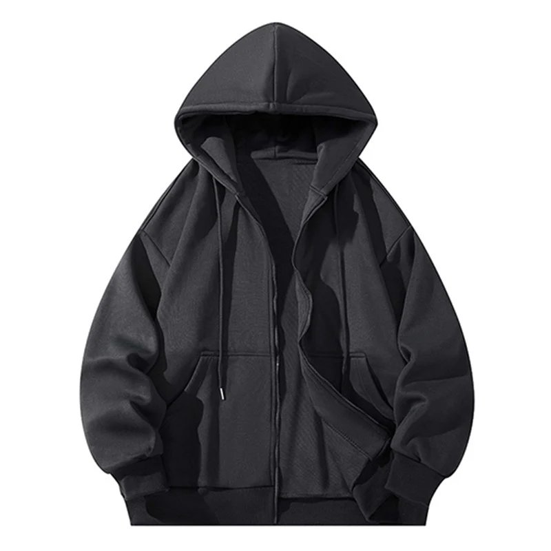 Herren Oversize Reißverschluss‑Kapuzenjacke aus schwerer Sweatqualität mit Kängurutaschen Nord Taschen