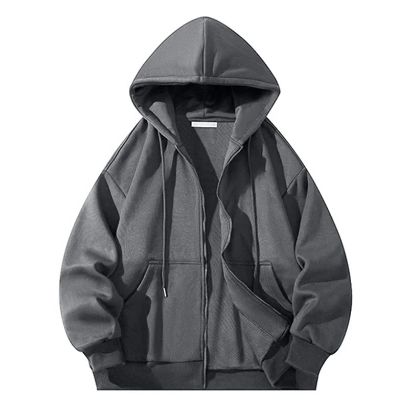 Herren Oversize Reißverschluss‑Kapuzenjacke aus schwerer Sweatqualität mit Kängurutaschen Nord Taschen