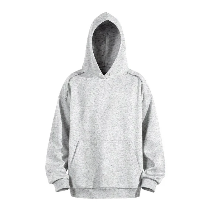 Herren Oversize-Kapuzenpullover mit Kängurutasche und Raglanärmeln Nord Taschen