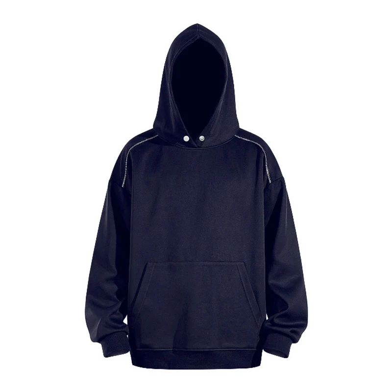 Herren Oversize-Kapuzenpullover mit Kängurutasche und Raglanärmeln Nord Taschen