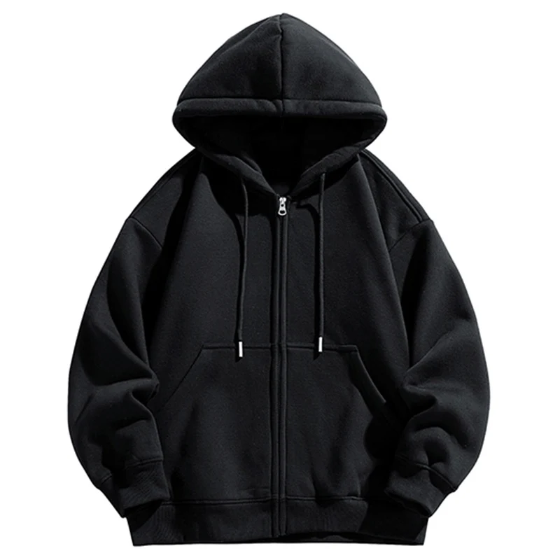 Herren Oversize Kapuzen‑Sweatjacke mit durchgehendem Reißverschluss und Kängurutasche Nord Taschen