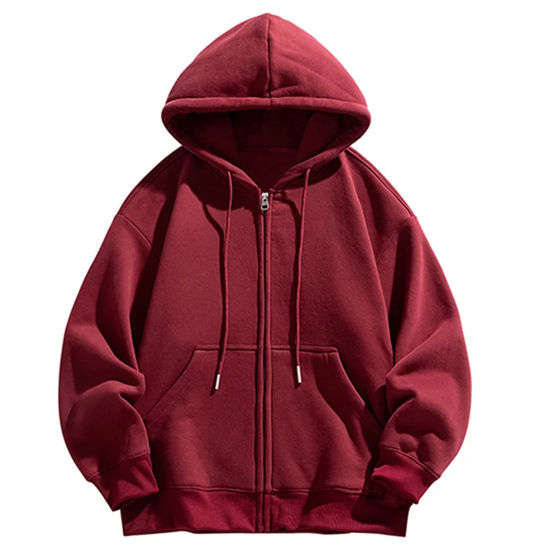Herren Oversize Kapuzen‑Sweatjacke mit durchgehendem Reißverschluss und Kängurutasche Nord Taschen