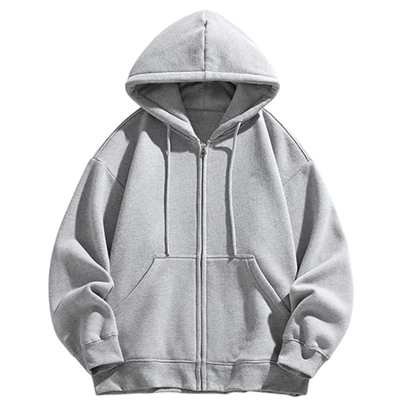 Herren Oversize Kapuzen‑Sweatjacke mit durchgehendem Reißverschluss und Kängurutasche Nord Taschen