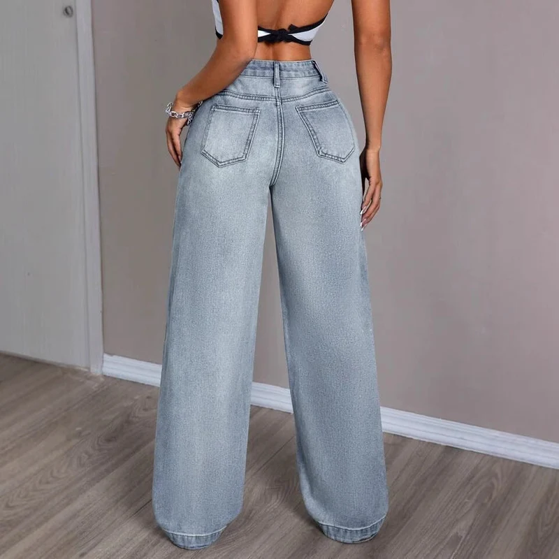 Damen Weite Jeanshose im Vintage-Stil - Vittorelli