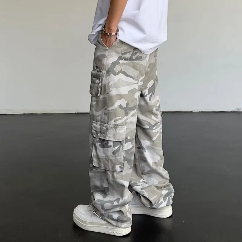 Herren Camouflage Cargo-Hose mit lockerer Passform Nord Taschen