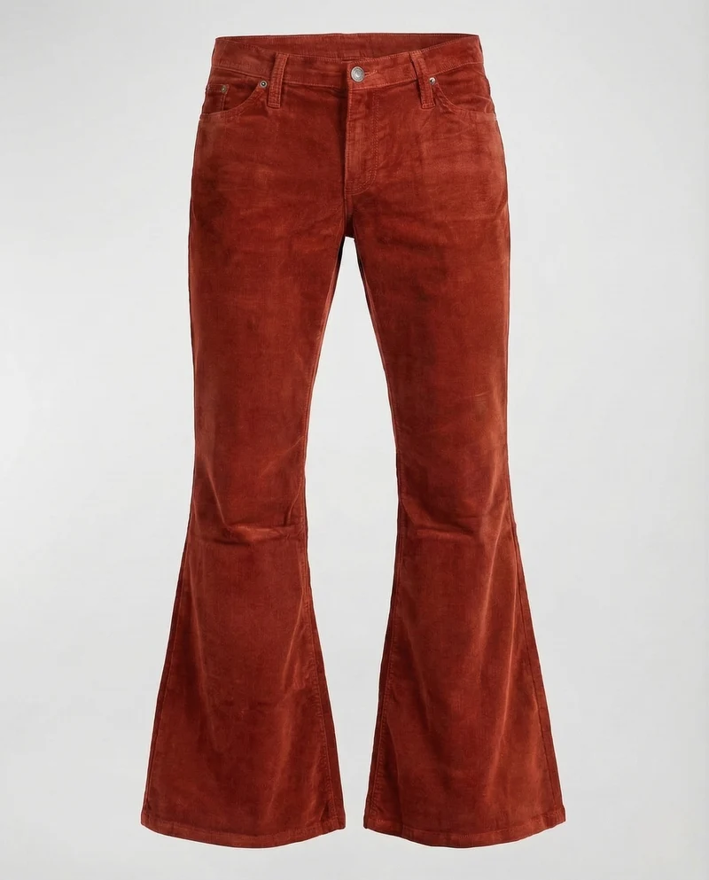 Damen Cordhose Schlag High Waist Stretch Avellé