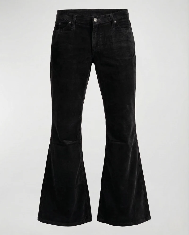Damen Cordhose Schlag High Waist Stretch Avellé