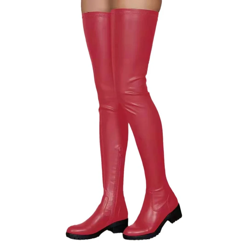 Damen Overknee-Stiefel mit elastischem Stretchschaft und Profilsohle Nord Taschen