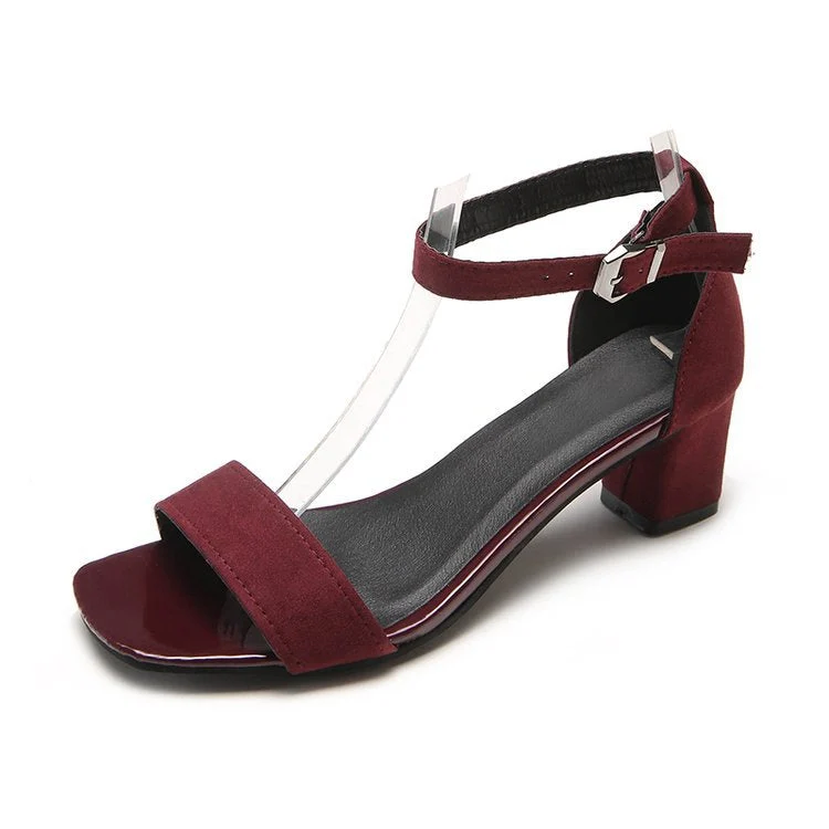 Damen Sandaletten mit transparentem Riemendesign und bequemen Blockabsatz - Vittorelli