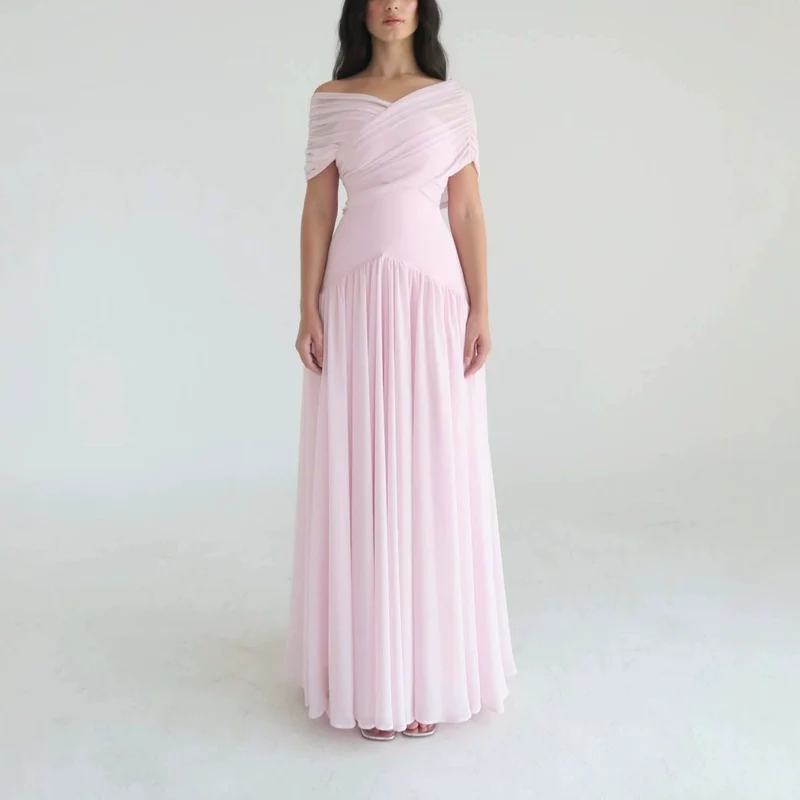 Damen Elegantes Maxikleid mit Wickeloptik und transparenten Ärmeln Nord Taschen