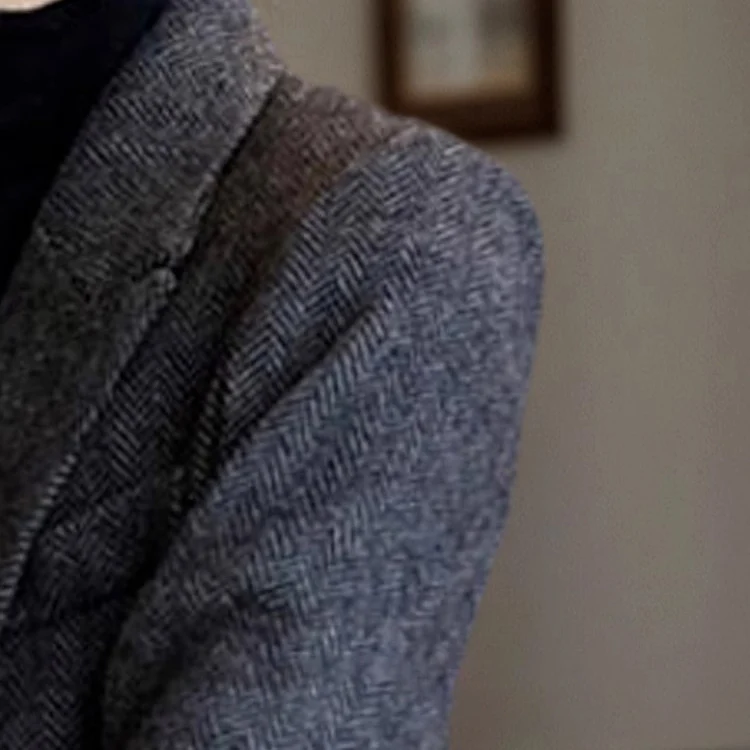 Damen Klassischer Tweedblazer Nord Taschen