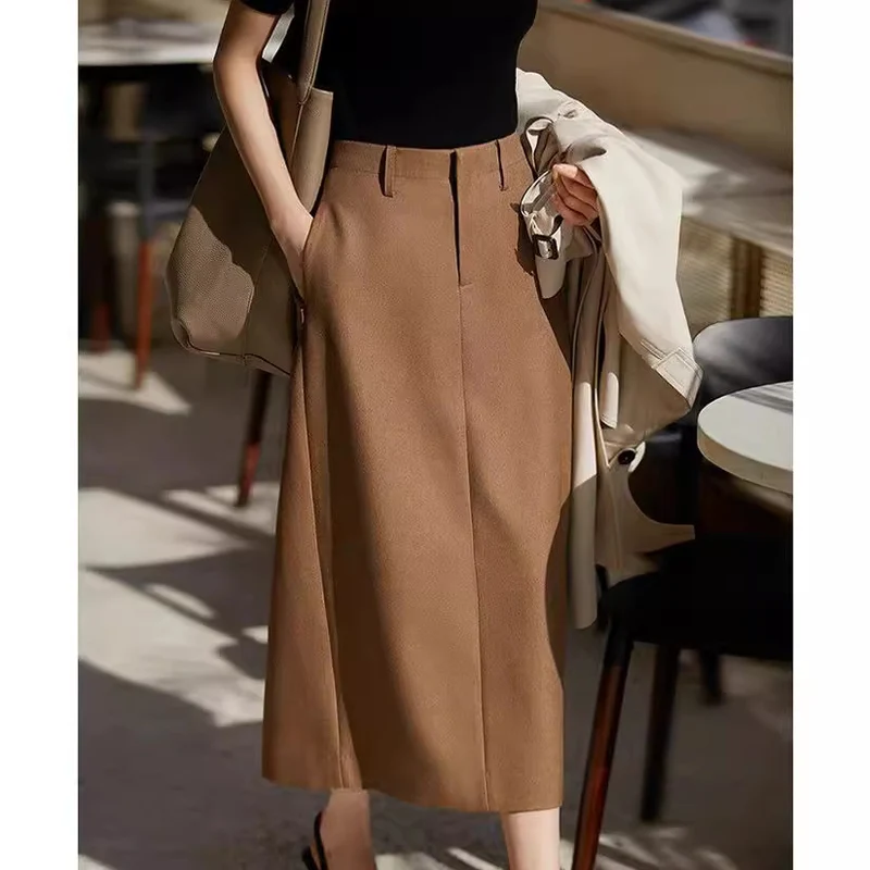 Damen Hochtaillierter, eleganter A-Linien Rock Nord Taschen