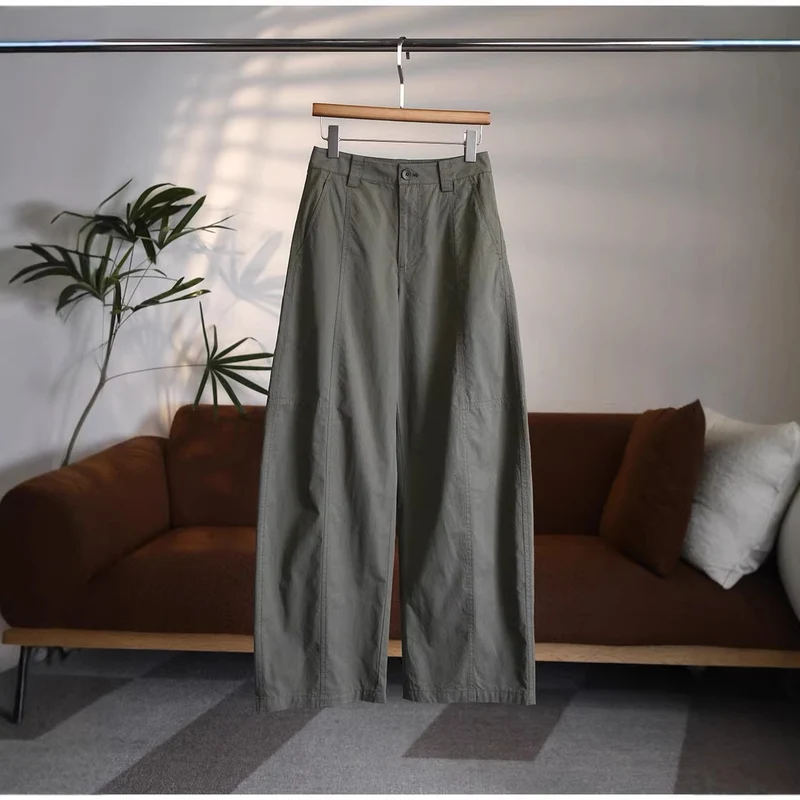 Damen Hoch taillierte Stoffhose Nord Taschen