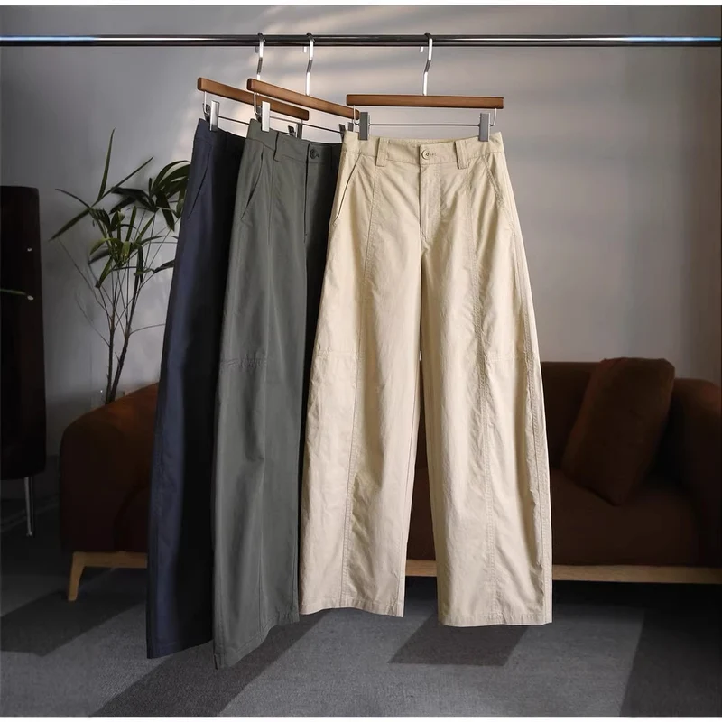 Damen Hoch taillierte Stoffhose Nord Taschen
