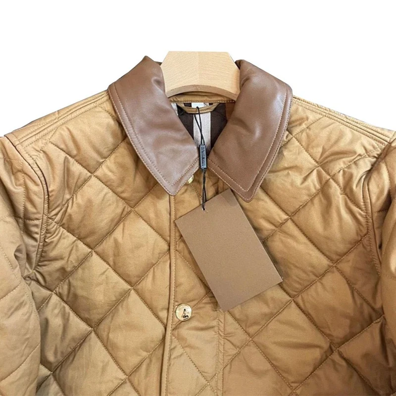 Damen gesteppte Übergangsjacke mit Lederkragen Nord Taschen