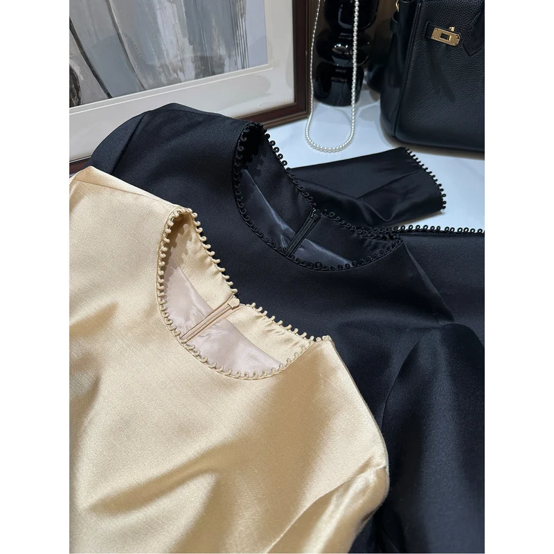 Damen Elegantes Drape Kleid Nord Taschen