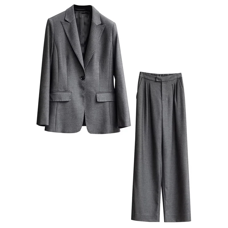 Damen Elegantes Blazer- und Hosen-Set Nord Taschen