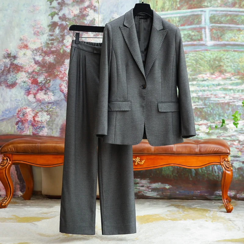 Damen Elegantes Blazer- und Hosen-Set Nord Taschen