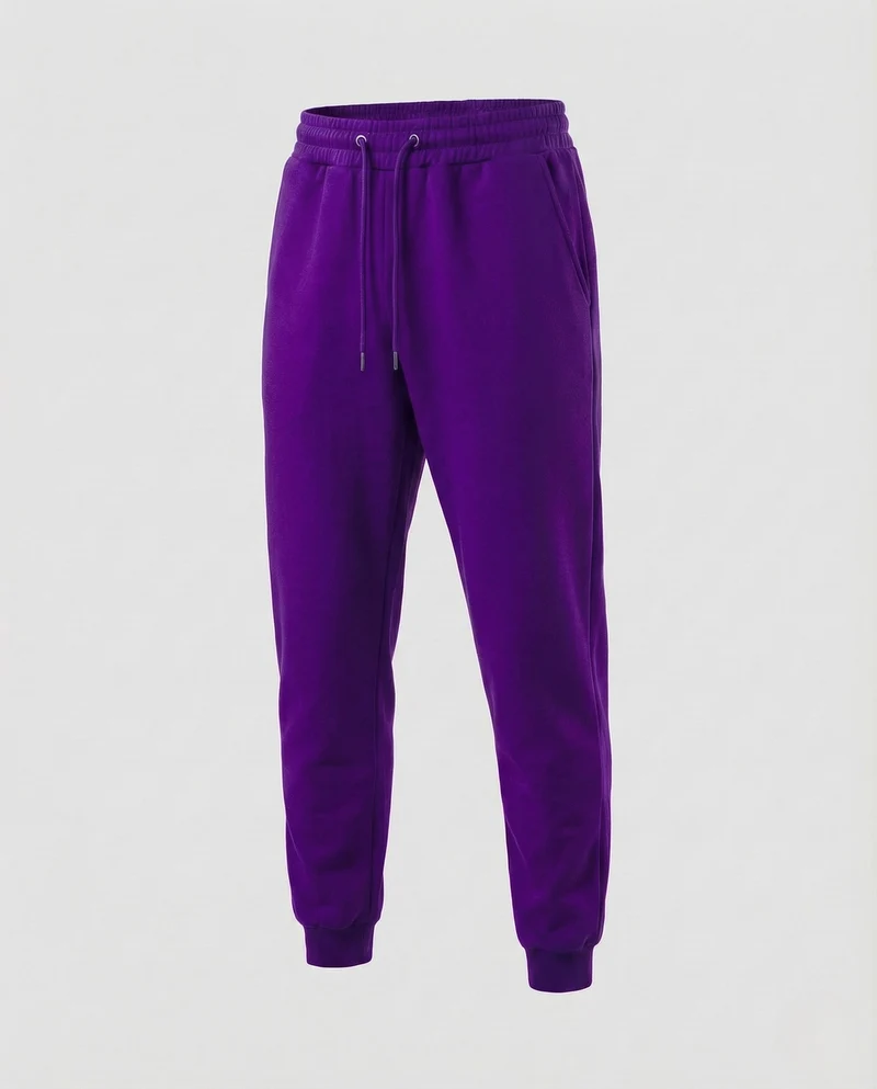 Unisex Jogginghose Baumwollfleece Freizeit Hose mit Elastischem Bund