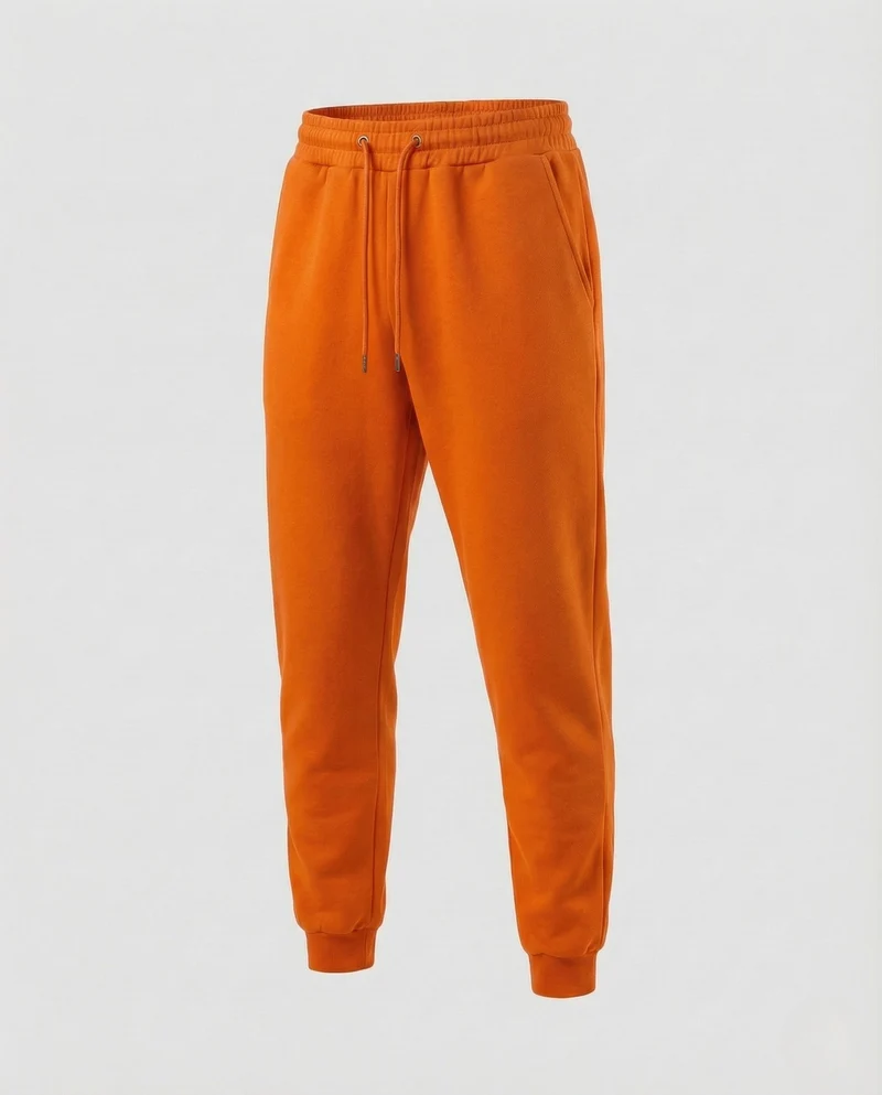 Unisex Jogginghose Baumwollfleece Freizeit Hose mit Elastischem Bund