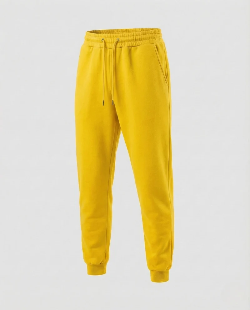 Unisex Jogginghose Baumwollfleece Freizeit Hose mit Elastischem Bund
