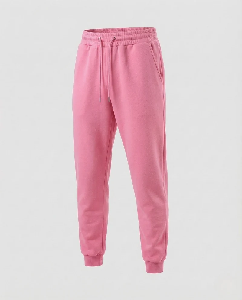 Unisex Jogginghose Baumwollfleece Freizeit Hose mit Elastischem Bund