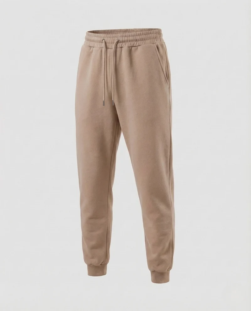 Unisex Jogginghose Baumwollfleece Freizeit Hose mit Elastischem Bund