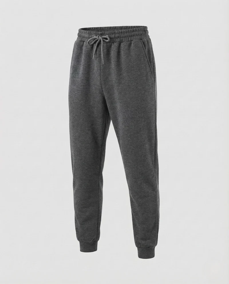Unisex Jogginghose Baumwollfleece Freizeit Hose mit Elastischem Bund