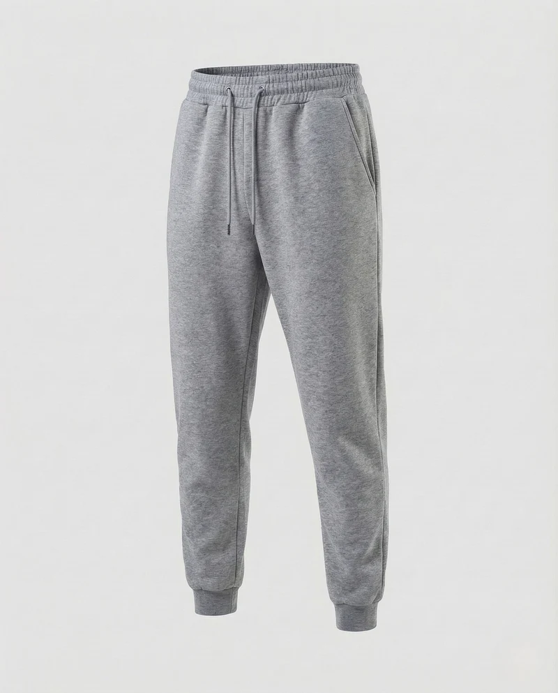 Unisex Jogginghose Baumwollfleece Freizeit Hose mit Elastischem Bund