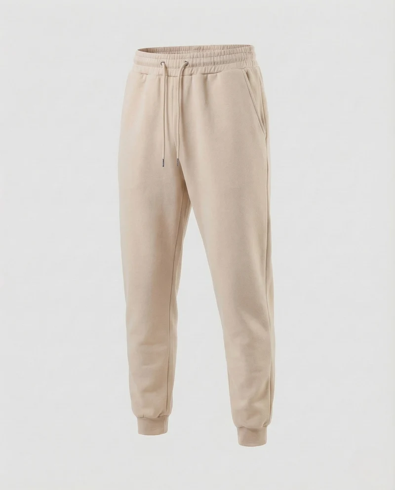 Unisex Jogginghose Baumwollfleece Freizeit Hose mit Elastischem Bund