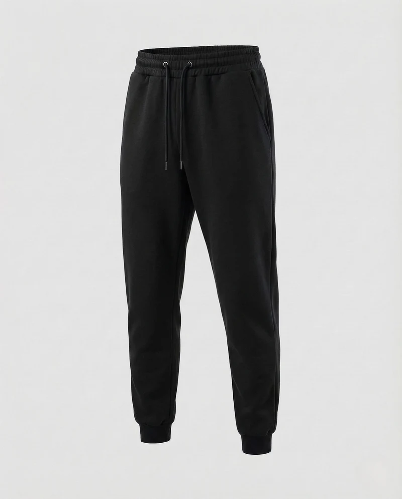 Unisex Jogginghose Baumwollfleece Freizeit Hose mit Elastischem Bund