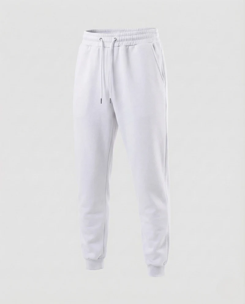 Unisex Jogginghose Baumwollfleece Freizeit Hose mit Elastischem Bund