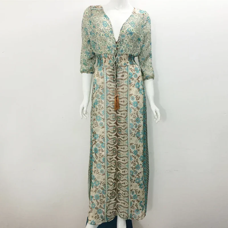 Sexy Bohemian-Print-Kleid für europäische und amerikanische Frauen
