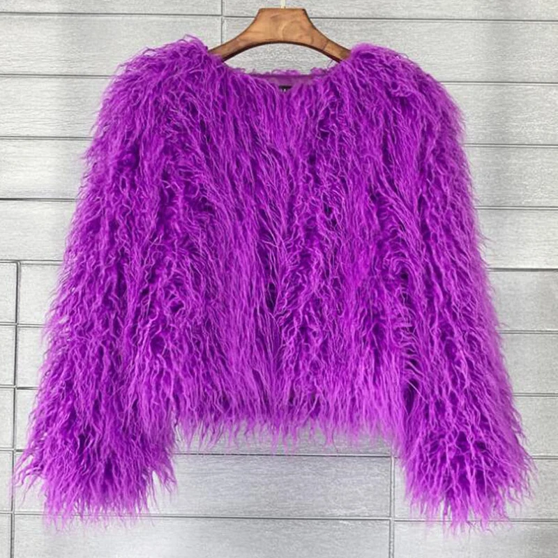 Damen statement Fleece-Jacke mit voluminösem Look