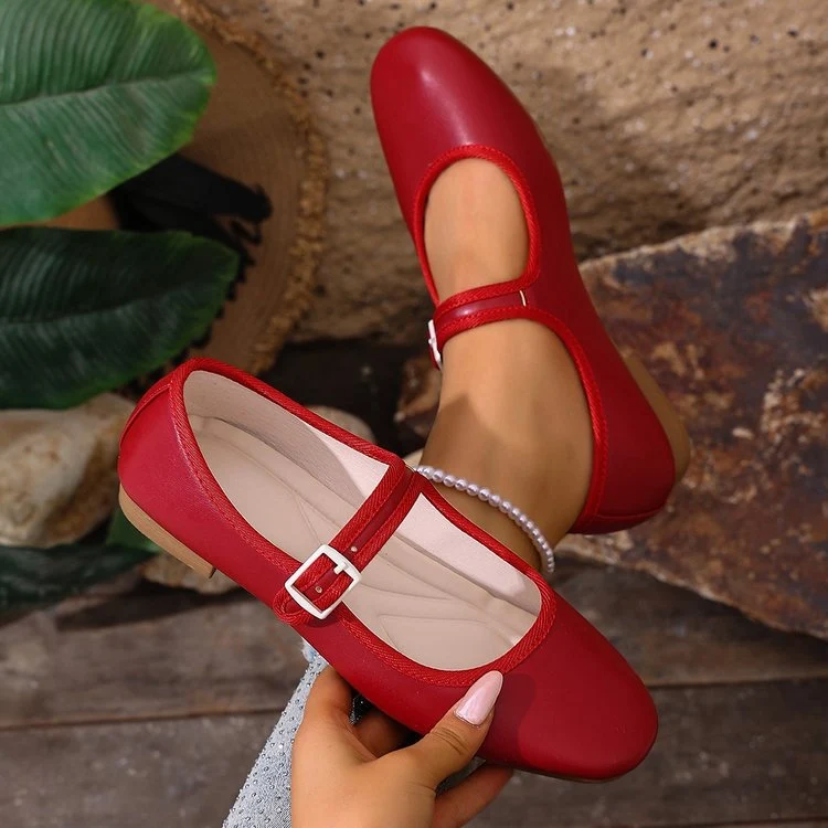 Damen Ballerinas mit modischem Schnallenverschluss und ergonomischer Fußbettung Nord Taschen