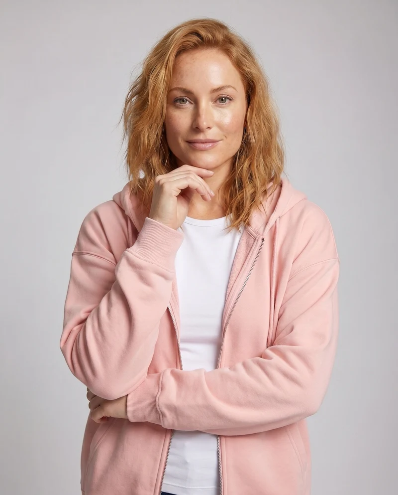 Damen Oversized Kapuzenjacke mit seitlichen Eingrifftaschen