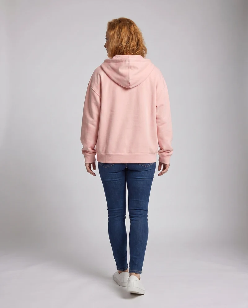 Damen Oversized Kapuzenjacke mit seitlichen Eingrifftaschen
