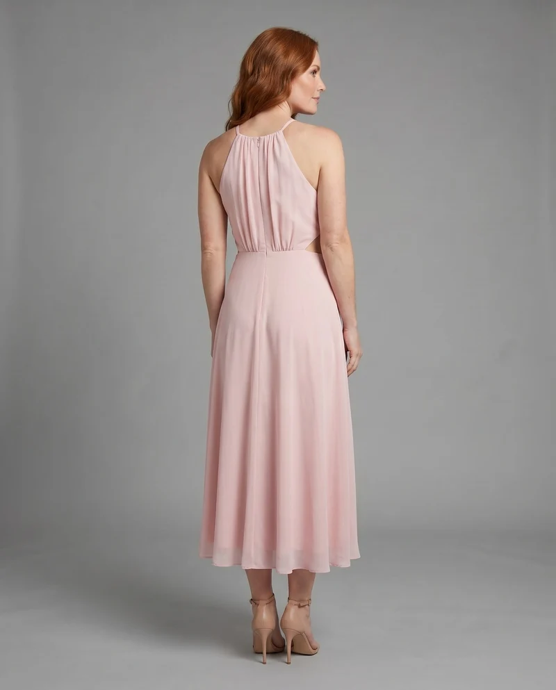 Damen Luftiges Maxikleid mit frechem Rückenausschnitt und feinen Trägern