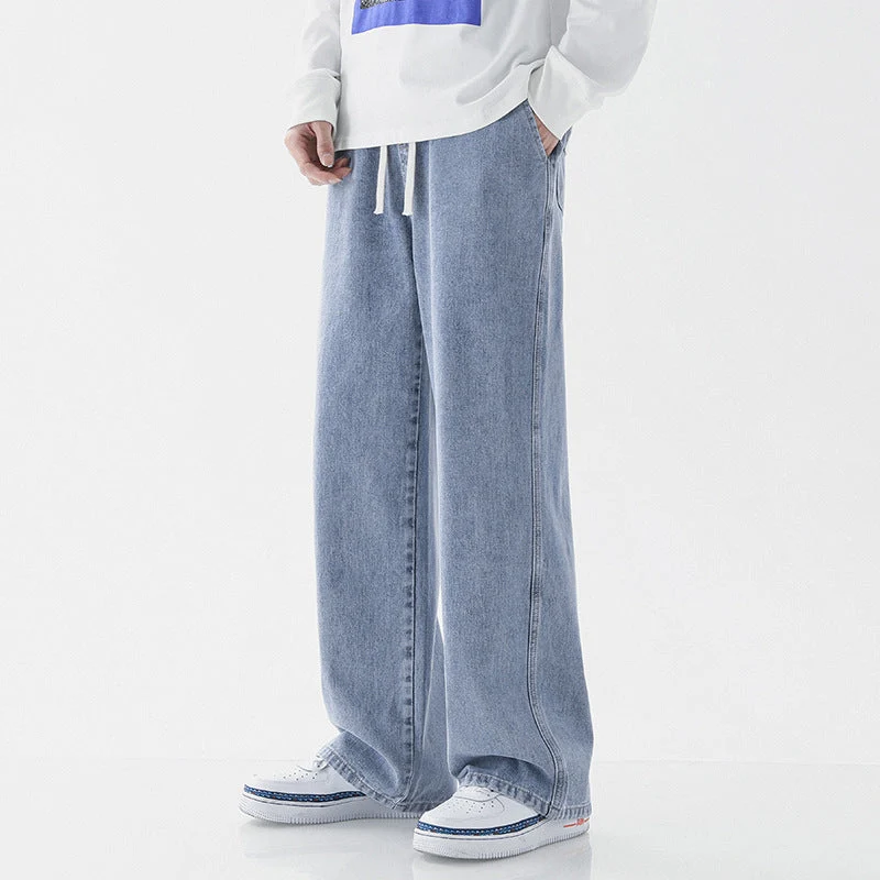 Herren weite Denim-Hose im modernen Vintage-Stil