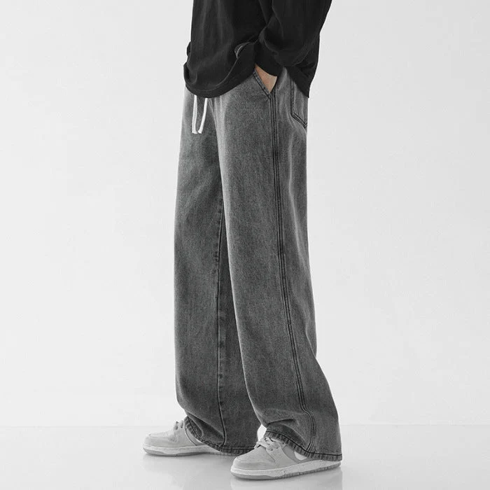 Herren weite Denim-Hose im modernen Vintage-Stil