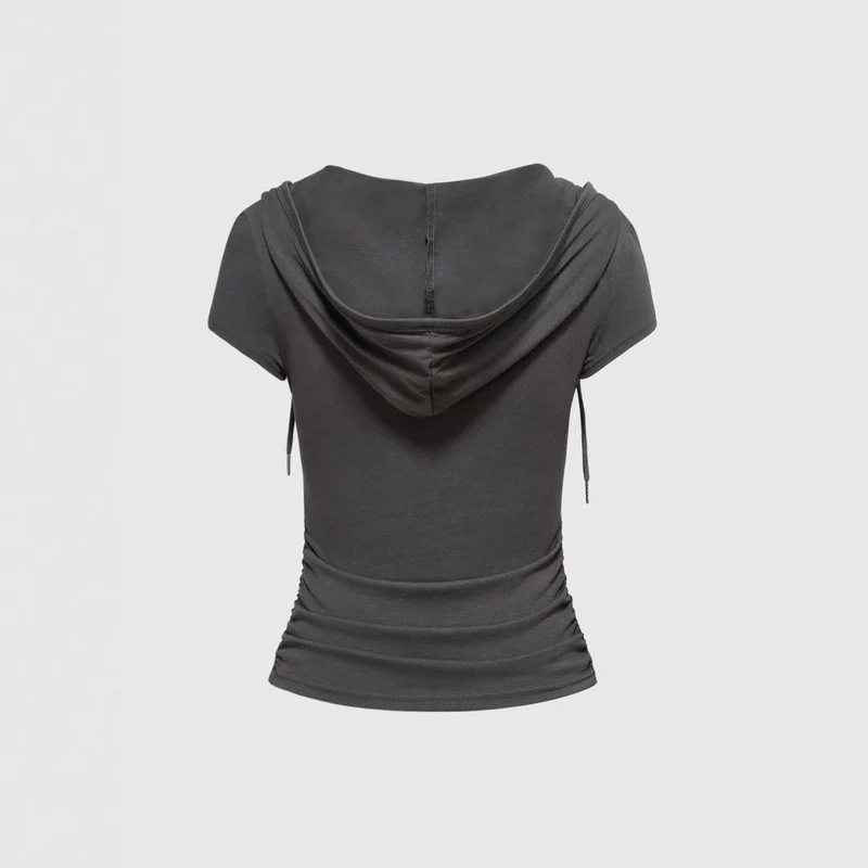 Damen Kapuzen-T-Shirt mit einzigartigem Schriftzug Nord Taschen