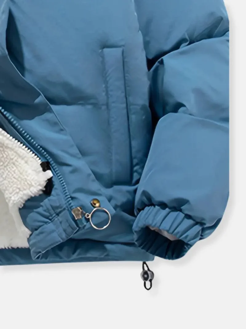 Warme Reißverschluss Winterjacke Komfort und Stil für Kalte Tage