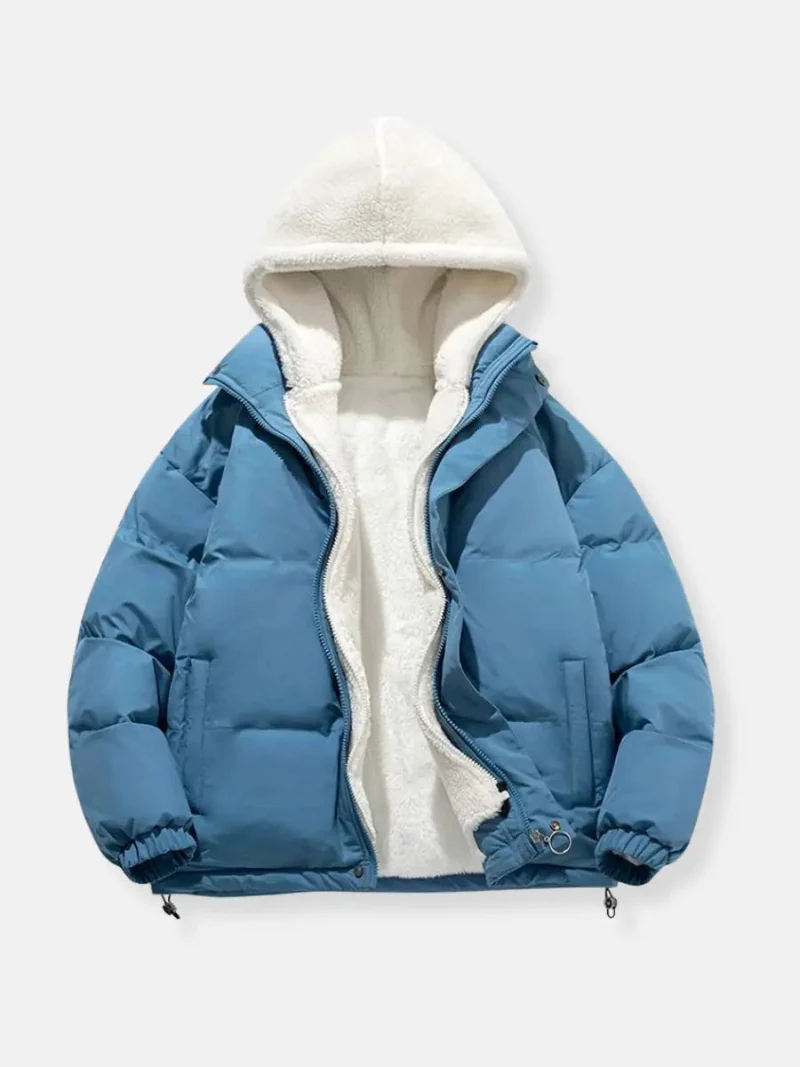 Warme Reißverschluss Winterjacke Komfort und Stil für Kalte Tage