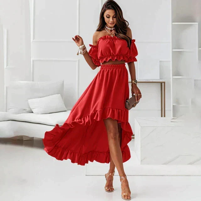 Nord Taschen | Sommerkleid Set mit Rüschen
