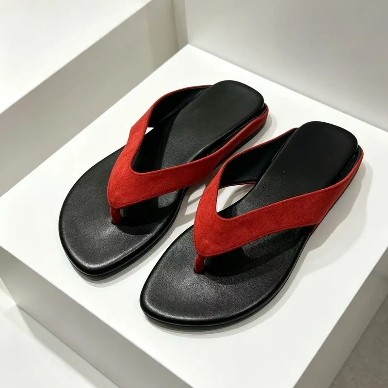 Damen Zehentrenner-Sandalen mit rutschfester Sohle und bequemem Fußbett