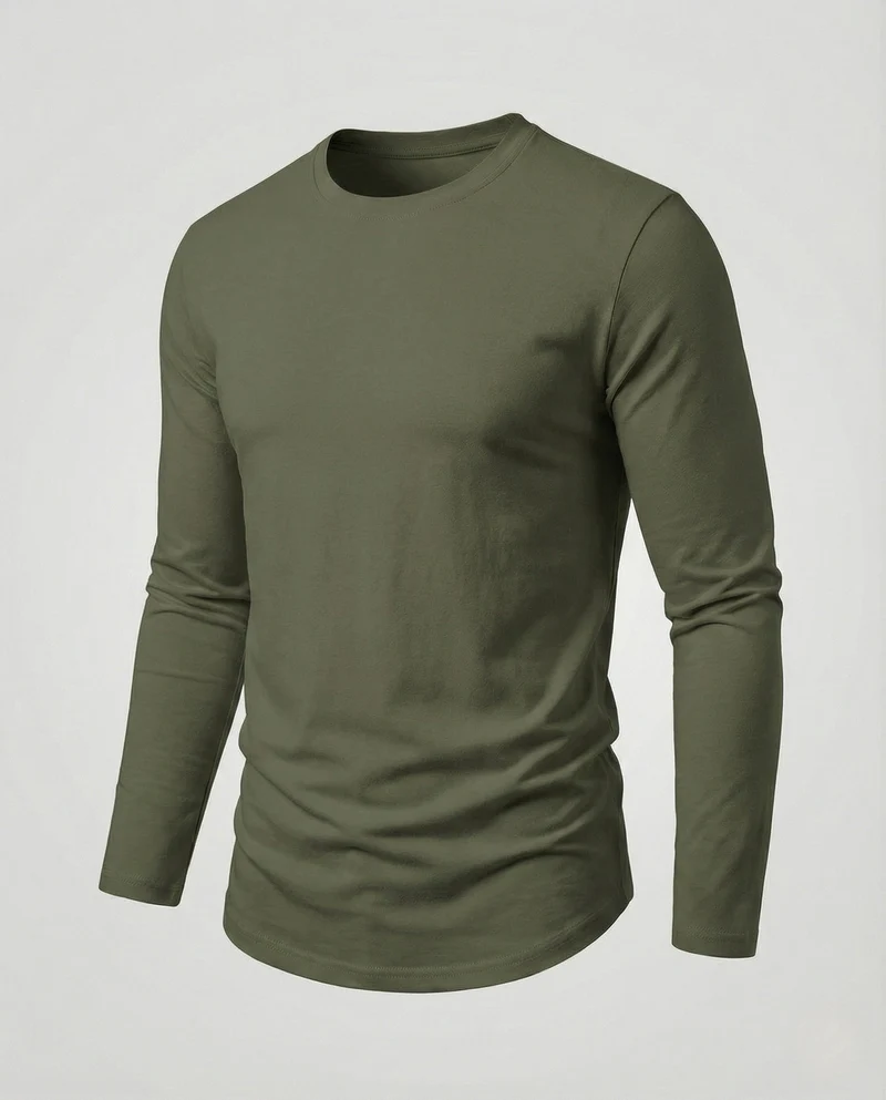 Herren Langarmshirt mit Rundhalsausschnitt