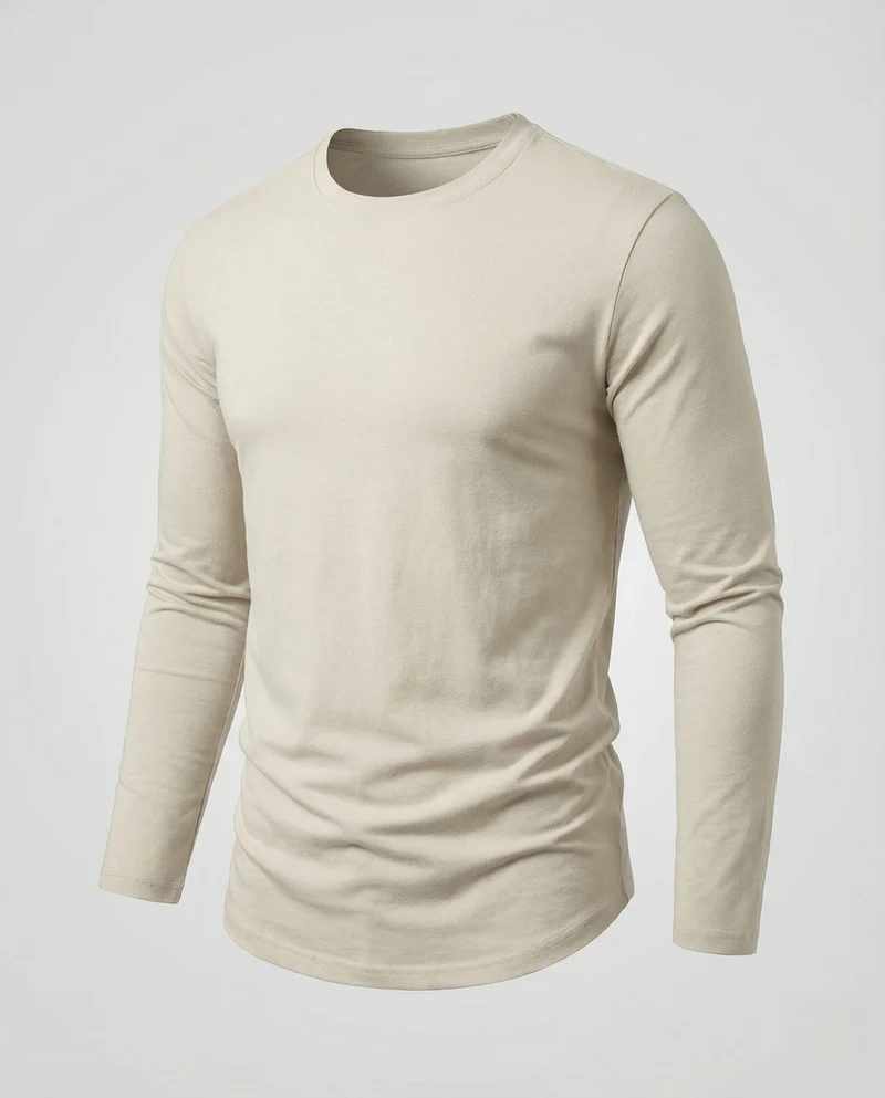 Herren Langarmshirt mit Rundhalsausschnitt