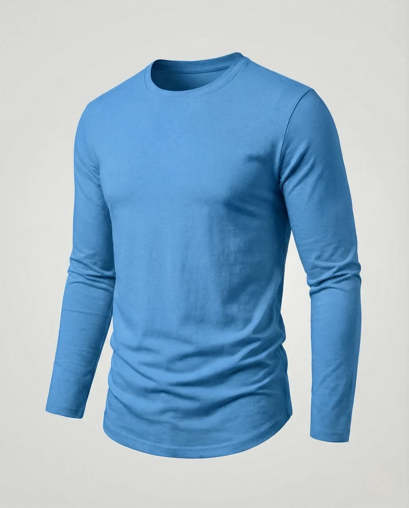 Herren Langarmshirt mit Rundhalsausschnitt
