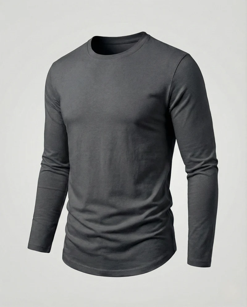 Herren Langarmshirt mit Rundhalsausschnitt