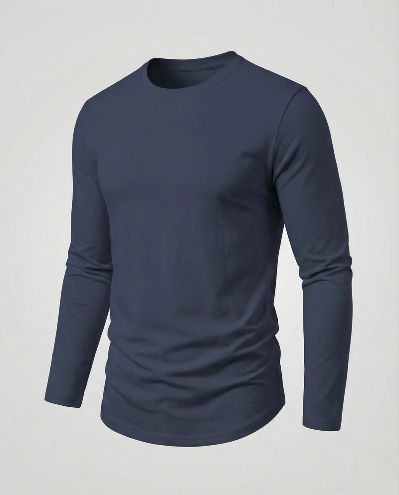 Herren Langarmshirt mit Rundhalsausschnitt